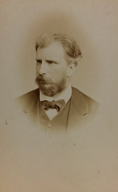 Porträtt av William Bouguereau, fransk målare; visitkort (s/v foto) av French Photographer