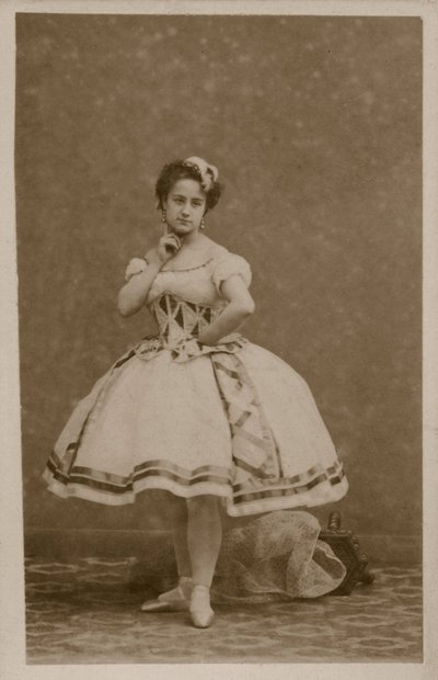 Porträtt av en dansare (s/v foto) av French Photographer