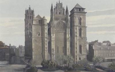 Rodez, Cathedrale, Fasad O av French Photographer