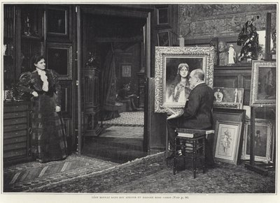 Rose Caron får sitt porträtt målat av Leon Bonnat av French Photographer