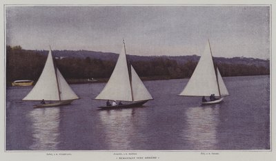 Segling uppströms medvind (färgfoto) av French Photographer
