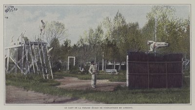 Seglare som gör stavhopp på Ecole de Gymnastique de Lorient, Frankrike (färgfoto) av French Photographer