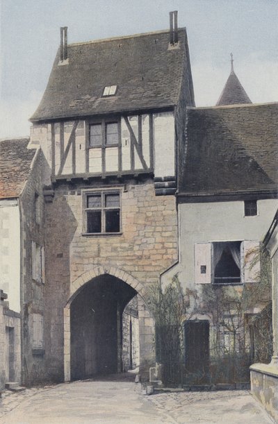 Saint-Epain, feodal port, sidan av staden av French Photographer