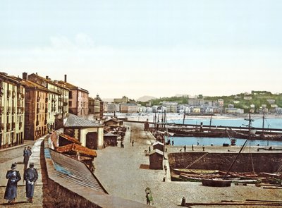 San Sebastiáns hamn, Spanien, 1890-1900 av French Photographer