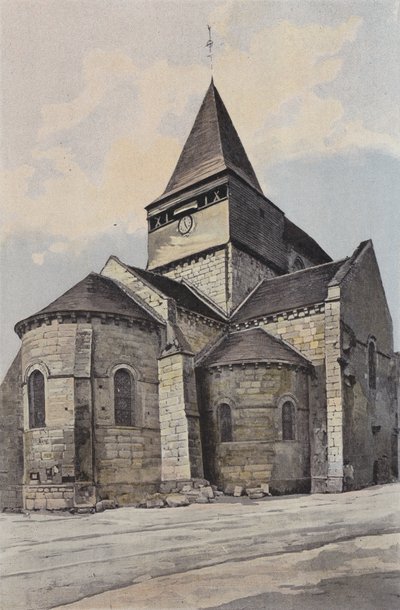 Sancergues, kyrkan, ensemble N E av French Photographer