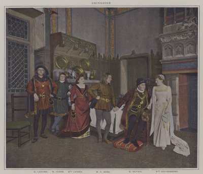 Scen från en produktion av Gringoire, av Theodore de Banville (färgfoto) av French Photographer