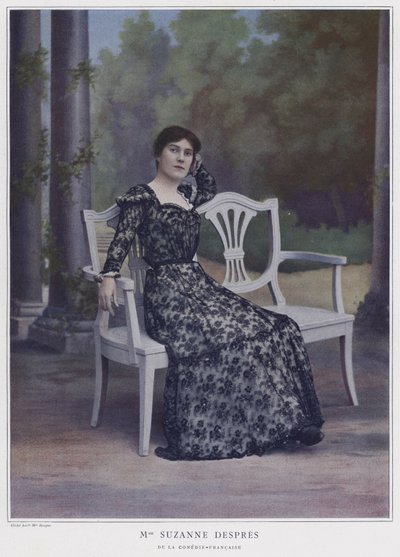 Suzanne Despres, fransk skådespelerska (färgad bild) av French Photographer