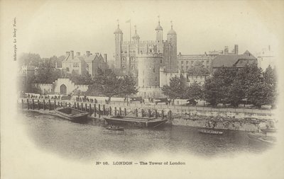 Towern i London och Themsen av French Photographer