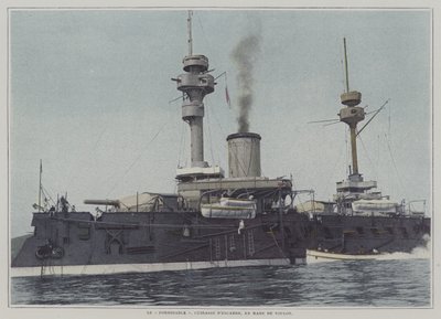 Slagskeppet Formidable i Toulons hamn (färgfoto) av French Photographer