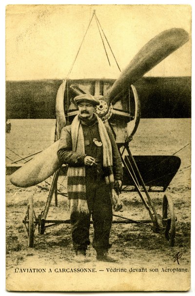 Den berömda flygaren Jules Vedrines av French Photographer