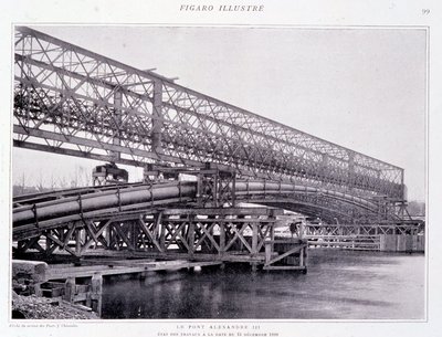 Verken av bron Alexander III till 15/12/1898 - i "" The Figaro Illustrated"" av French Photographer