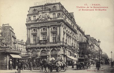 Theatre de la Renaissance och Boulevard St Martin, Paris av French Photographer