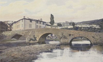 Thiers, General view, tagen från vänstra stranden av Durolle av French Photographer