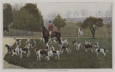 Tom Firr and the hounds of the Quorn Hunt, Leicestershire (färgfoto) av French Photographer
