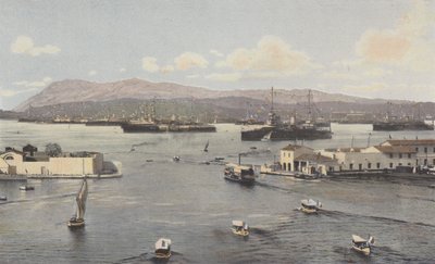 Toulon, Darse Vieille och Petite Rade, Utsikt från Quai de Cronstadt av French Photographer