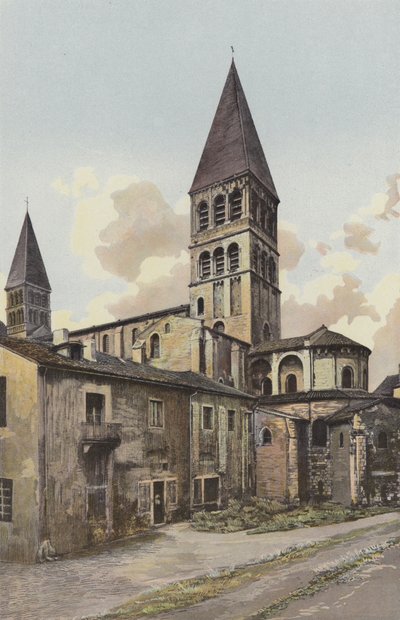Tournus, Kyrka, klocktorn och absid av French Photographer