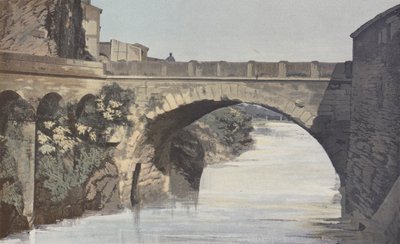 Vaison, romersk bro, uppströmsvy av French Photographer