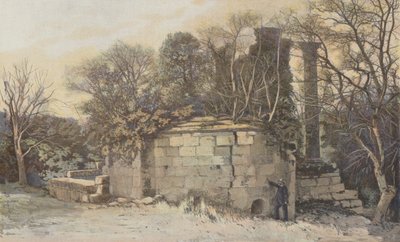 Vernegues, ruinerna av Saint-Cesaire-kapellet och Maison-Basse-templet av French Photographer