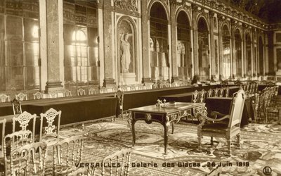 Versailles, Hall of Mirrors, 28 juni 1919 av French Photographer