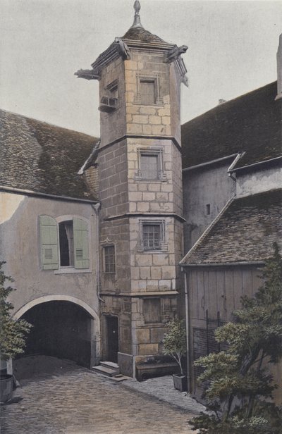 Vesoul, tornet på Rue des Boucheries av French Photographer