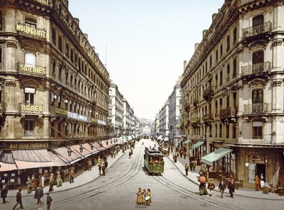 Utsikt nerför Rue de la Republic, Lyon, 1890-1900 av French Photographer