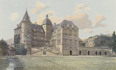 Vizille, Chateau de Lesdiguieres, utsikt över parken av French Photographer