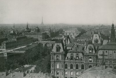 Utsikt över de sju broarna från Saint-Gervais, Utsikt från St Gervas, de sju broarna (fotogravyr) av French Photographer
