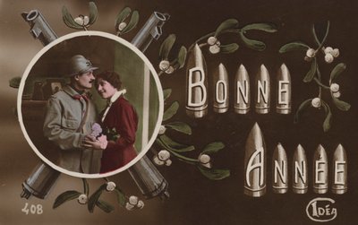 WW1 franskt nyårskort av French Photographer