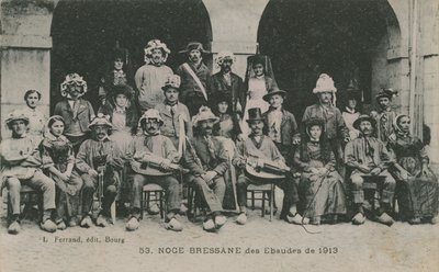 Bressan Ebaudes bröllop 1913. Vykort skickat 1913. av French Photographer