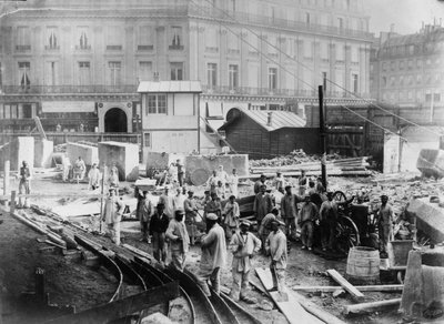 Jobbar i Operadistriktet i Paris. Slutet av 1800-talet. av French Photographer