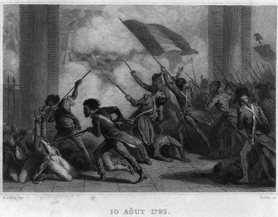 10 augusti 1792 (Kungligheternas fall) - i "" Franska revolutionen"" av Thiers. 1800-talet av French School