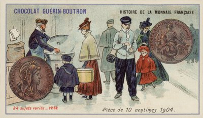 10 centimes stycke av French School