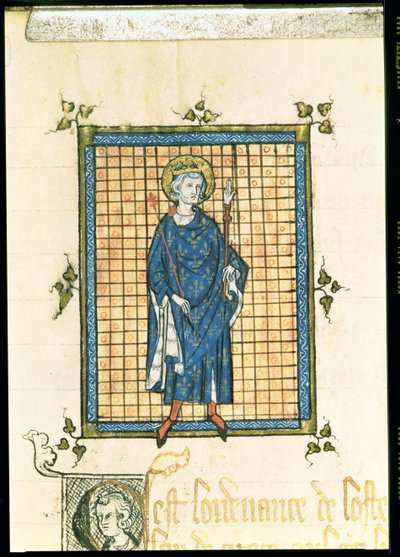 AE II 327 Kung Saint Louis bär spiran och rättvisans hand, från Registry des Ordonnances de L