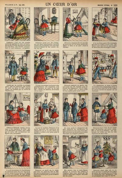 Ein Herz aus Gold (Farbstich) von French School