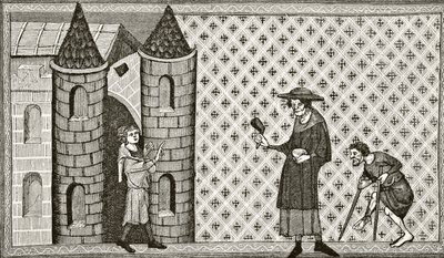 A Leper House, från "Science and Literature in the Middle Ages" av Paul Lacroix (1806-84) publicerad London 1878 av French School
