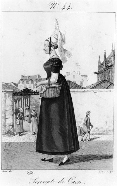 En piga från Caen, ca 1820-30 av French School