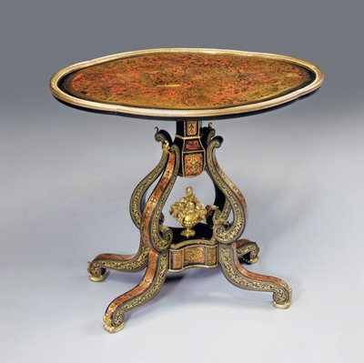 Ett Napoleon III "Boulle" tillfälligt bord, mitten av 1800-talet av French School