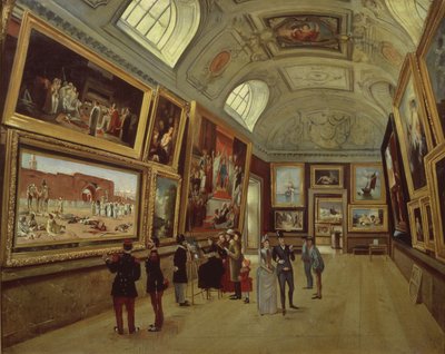 Ett bildgalleri på Musée du Luxembourg, 1883-85 av French School