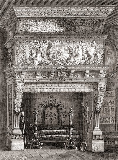En renässansspis i Cluny-museet, Paris, Frankrike, från 
