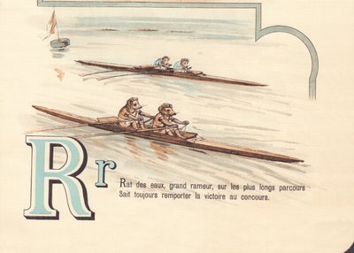S: Vattenråtta, stor roddare, på de längsta sträckorna Vet alltid hur man vinner tävlingen av French School