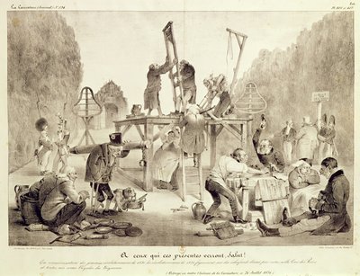 Salut!, plåt 406 och 407, nr 194, La Caricature, tryckt av Delaunois av French School