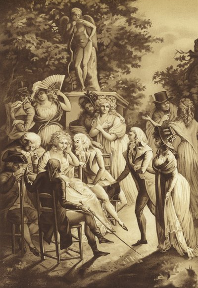 En konferens av Madame de Stael av French School
