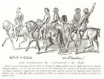 En patrull av patrioter, Frankrike, 1848 av French School