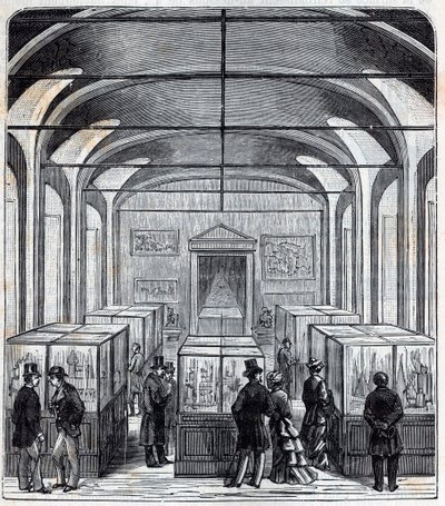 Ett rum i Conservatoire de Arts et Metiers (Arts-et-Metiers) på 1800-talet - Gravyr i "" Vetenskaper ställda till allas förfogande - fysik och kemi"" av Alexis Clerc - Slutet av 1800-talet. Privat samling. av French School