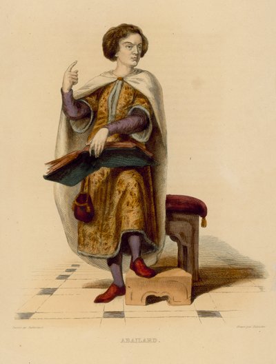 Abayard (färgad gravyr) av French School