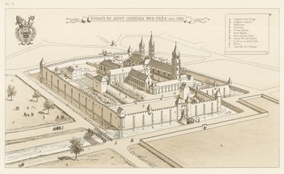 Abbey of Saint Germain des-Pres, cirka 1520 av French School