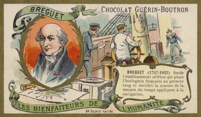 Abraham-Louis Breguet, schweizisk urmakare (chromolitho) av French School