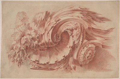 Acanthus Ornament, ca 1760 (rödkrita på papper) av French School