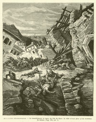 Geografiska nyheter (gravyr) av French School