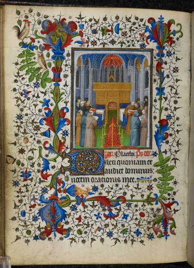 Lägg till 16997 f.171v Offices of the Dead (Vespers) från Chevalier Hours, c.1420 (vellum) av French School